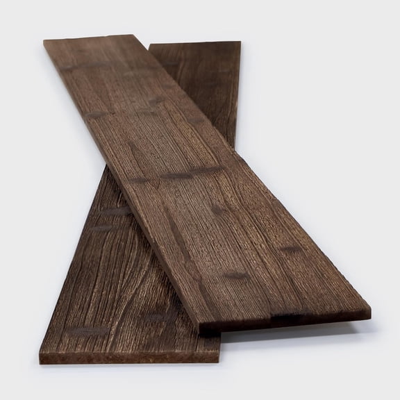 10-Pack Solid Pine Wall Planks, .25" x 4.75" Barn Finish Rustic Real Wall Panels for DIY Accent Walls & Ceilings, Brown, Covers 15.4 Sq. Ft.