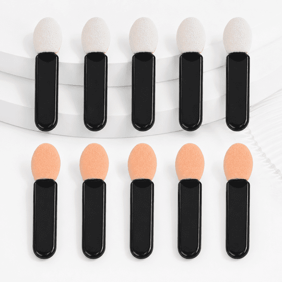 10 Pack Sponge Tip Mini Eyeshadow Applicator Sticks for Eye Makeup