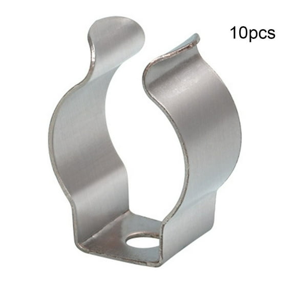10 Pack Spring Clamps,Spring Terry Clips,Broom and Mop Clips,Heavy Duty Silver Manganese Steel,16mm