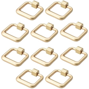 10-Pack Square Drop Ring Pull Handles Zinc Alloy Drawer Handle Knob, Kitchen Cabinet Pulls