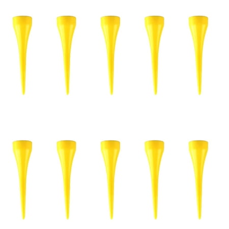 10 Pack Stable Golf Tee Pin Cup Shape golf professional tees Replacement Yellow 2-1/8''