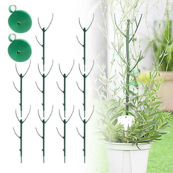 10 Pack Stackable Monstera Plant Support,Garden Plant Support Stakes for Plants,Climbing Plant Support Structures Plant Holder Stick Moss Pole for Support Tall Potted Plants(10Pack+2*Velcro)