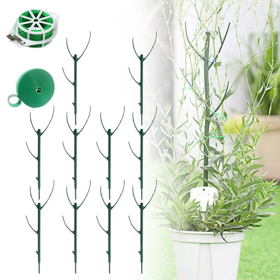 10 Pack Stackable Monstera Plant Support,Garden Plant Support Stakes for Plants,Climbing Plant Support Structures Plant Holder Stick Moss Pole for Support Tall Potted Plants(10Pack+Cable tie+Velcro)