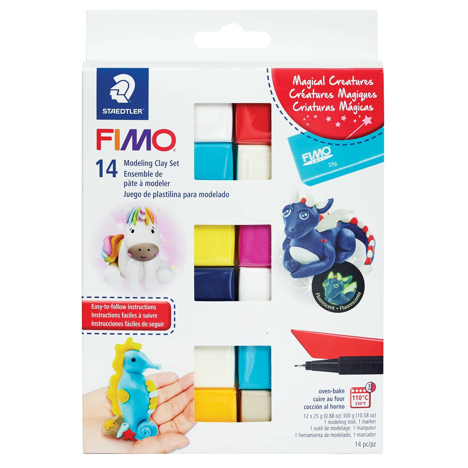 Polymer Clay Oven Bake, Bake Modeling Clay Kit, Fimo Dough Modeling