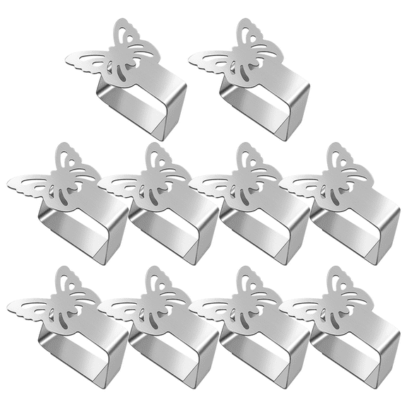 10 Pack Stainless Steel Tablecloth Clips For Thick Tables Secure Table Covers For Outdoor Dining And Gatherings