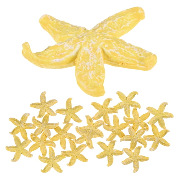 10-Pack Starfish Decor, 0.9" PVC Artificial Sea Star Decoration for Fish Tank/Aquarium Decoration/Beach/DIY Crafts [Green]