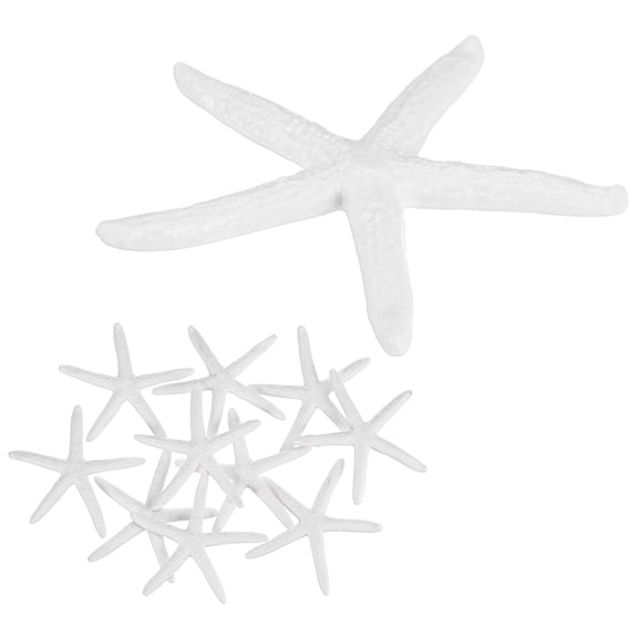 10-Pack Starfish Decor, 2.4" PVC Artificial Sea Star Decoration for Fish Tank/Aquarium Decoration/Beach/DIY Crafts [White]