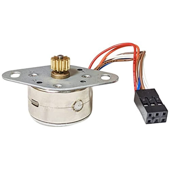 10 Pack Stepper Motor Unipolar DC 5-9V, 6 Wire Leads, 7.2mm Diameter Metal Gear with 12 Teeth (MCM-1)