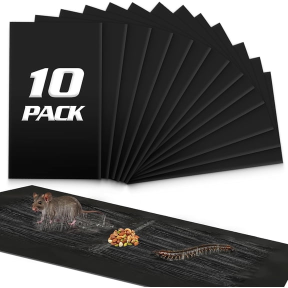 10 Pack Sticky Mouse Traps,Clear Mouse Glue Trap Sticky Traps That Work for Mice and Rats Roaches,23x11 Inch Heavy Duty Rat Traps Indoor Mouse Sticky Pads,Easy to Set