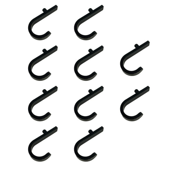 10-Pack Storage Shed Hooks for Suncast/Craftsman - Heavy Duty Plastic Tool Hangers for Garage, Garden & Shed Organization (J-Shaped)