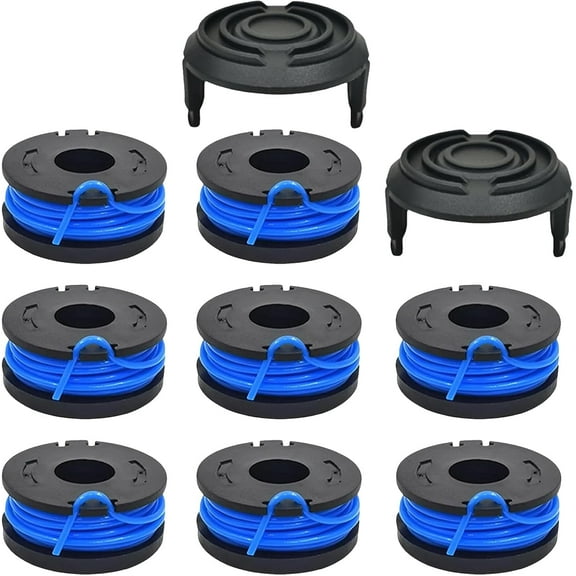 10-Pack String Trimmer Spool for Harbor Freight Bauer 19115C-B 20V Cordless String Trimmer, 0.065" 10Ft Weed Eater Spool Line (8 Line Spool+2 Cap)
