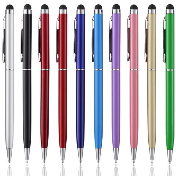 10 Pack Stylus Pen, Universal Capacitive Touch Screen Pens for Tablets, Smartphones - Random Colors