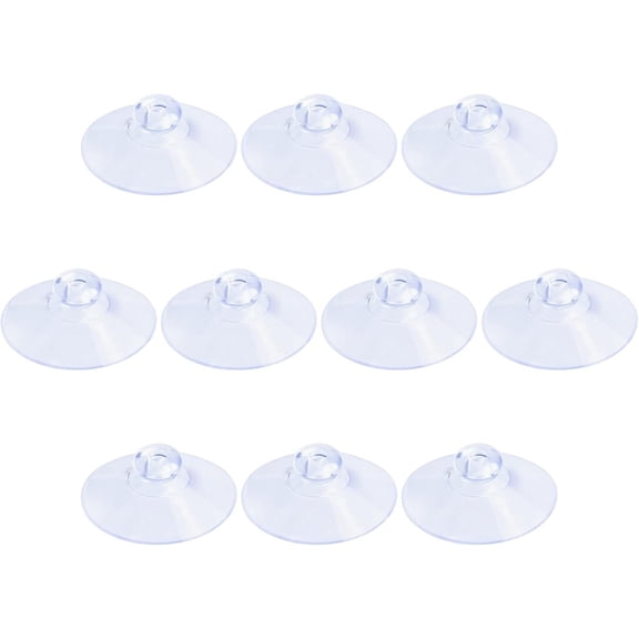 10 Pack Suction Cups 1.2 Inch, PVC Plastic Sucker Without Hooks for Kitchen Bathroom Organization Christmas Decoration Window