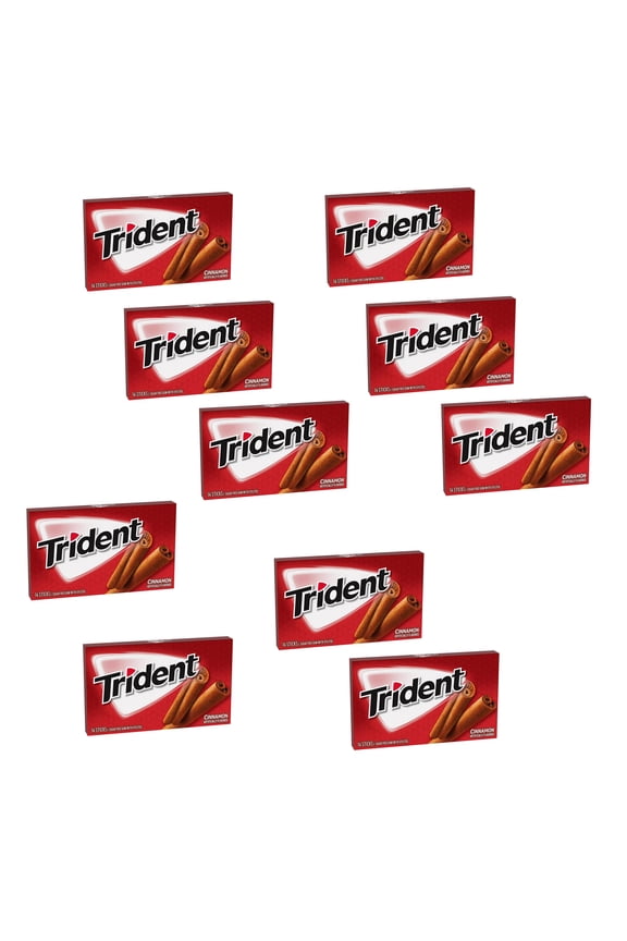 10 Pack Sugar-Free Chewing Gum | Multipack Cinnamon Flavoured Gum - 14 Pieces Per Pack | RADYAN