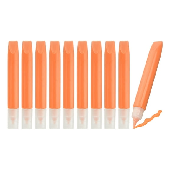 10 Pack Suncatcher Paint Pens, Orange Sun Catcher Paint Pens 10ML Each Stained Glass Paint Window Art Kit for Painting Glass Pigment Crafts