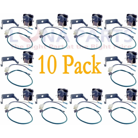10 Pack Supco SM2744 Refrigerator Evaporator Fan Motor For 12002744 Whirlpool