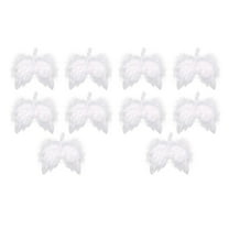 10 Pack Super Angel Feather Pendant Decoration, Real Feather Diy Craft Accessory For Party Home Christmas Tree Hanging Decor