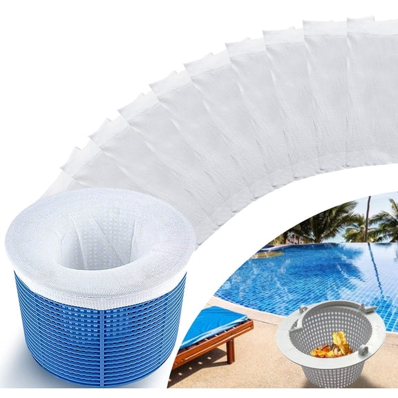 10-Pack Swimming Pool Skimmer Socks for Inground & Above Ground Pool, Fine Mesh Leaves Pollen Catcher Debris Pre-Filter Scum Sock, Pool Basket Net Filter Protector Strainer Screen Liners Savers