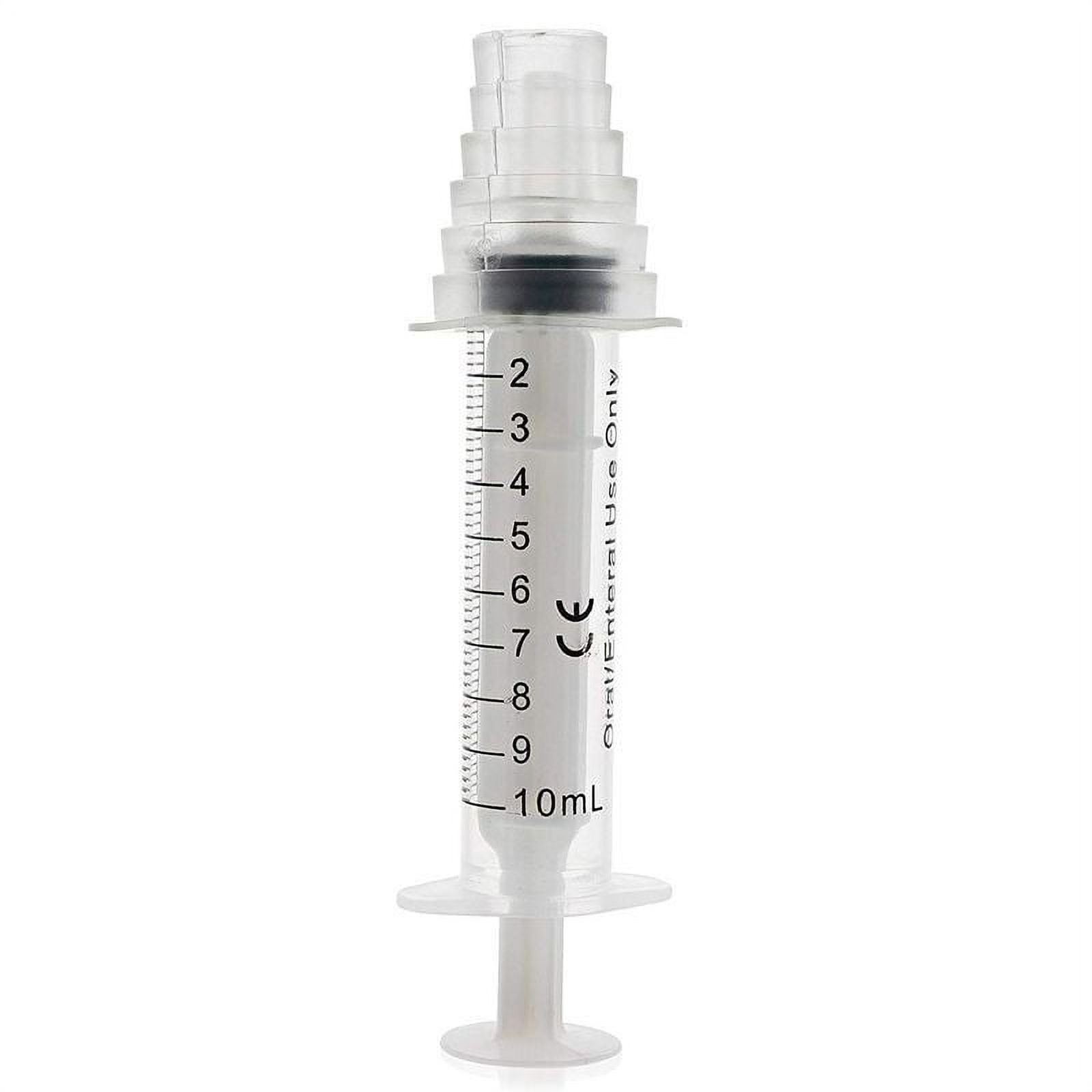 10 Pack Syringes with Bottle Adapter for Oral Medication, Clear, 10ml 4