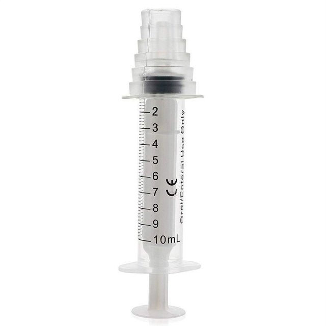 10 Pack Syringes with Bottle Adapter for Oral Medication, Clear, 10ml 4