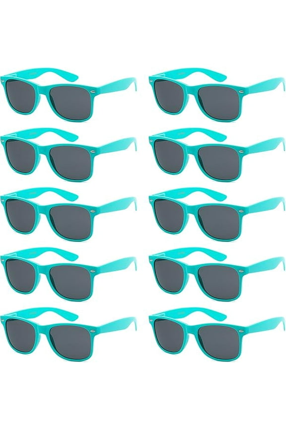 10 Pack TEAL Retro 80s Sunglasses Pack