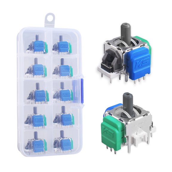 10 Pack TMR Magnetic 3D Joystick Replacement, Anti-Drift Analog Stick Module for PS5 PS4 Xbox One Elite Switch Pro Controller Repair