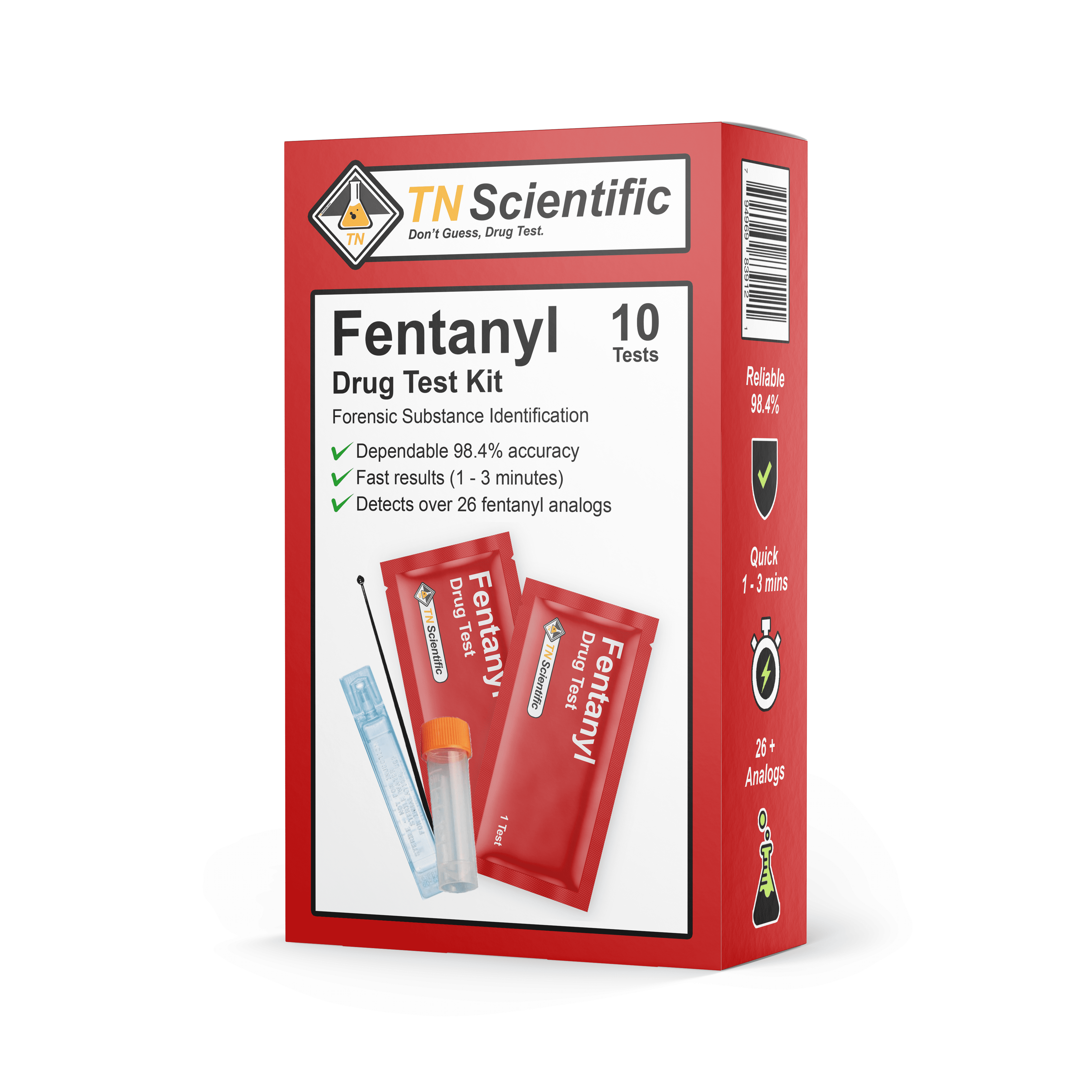 10 Pack TN Scientific Fentanyl Strips for Rapid Detection, Urinary
