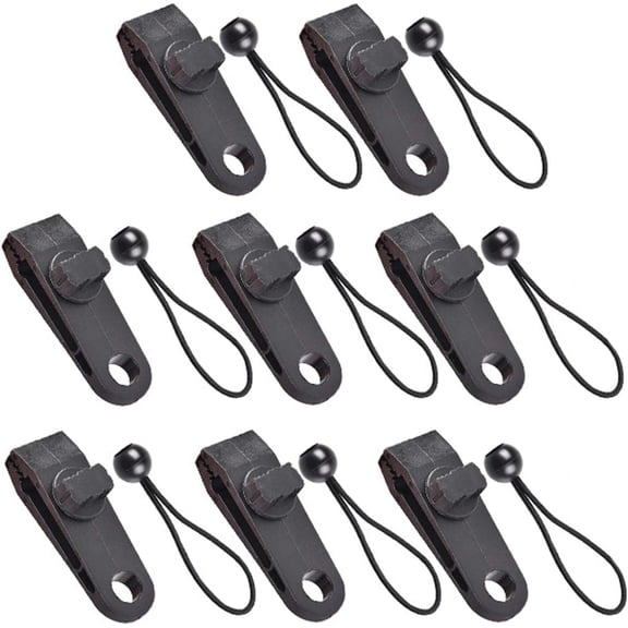 10 Pack Tarp Clips and Bungee Cords Heavy Duty Tent Fasteners Accessories