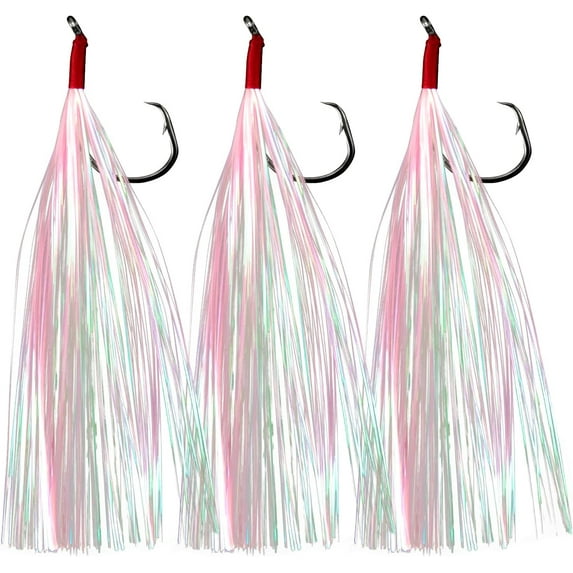 10 Pack Teaser Hooks for Hi/Lo Rig Flounder Rig Sea Bass Octopus Circle ...