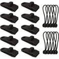 thumbnail image 1 of 10 Pack Tent Clamp Clips for Tent Awning Banners Boat Gardening - Black, 1 of 5