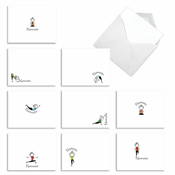 10 Pack Thank You Note Cards With Envelopes - Namaste Notes