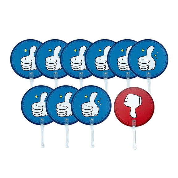 10 Pack Thumbs Up Down Paddles Classroom Voting Signs Durable Plastic for Teachers Students Interaction Events