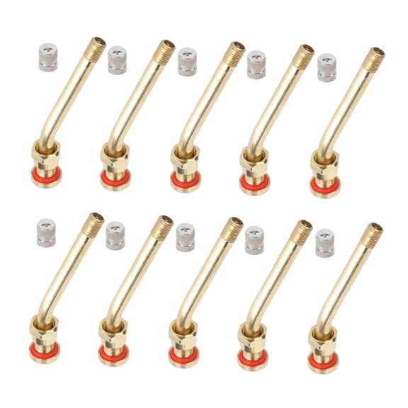 10 Pack Tire Valve Extension Stems, Copper Metal Threaded Valve Stem Extenders with Excellent Sealing, Universal Fit for Cars Trucks SUVs RVs – V3-20-4