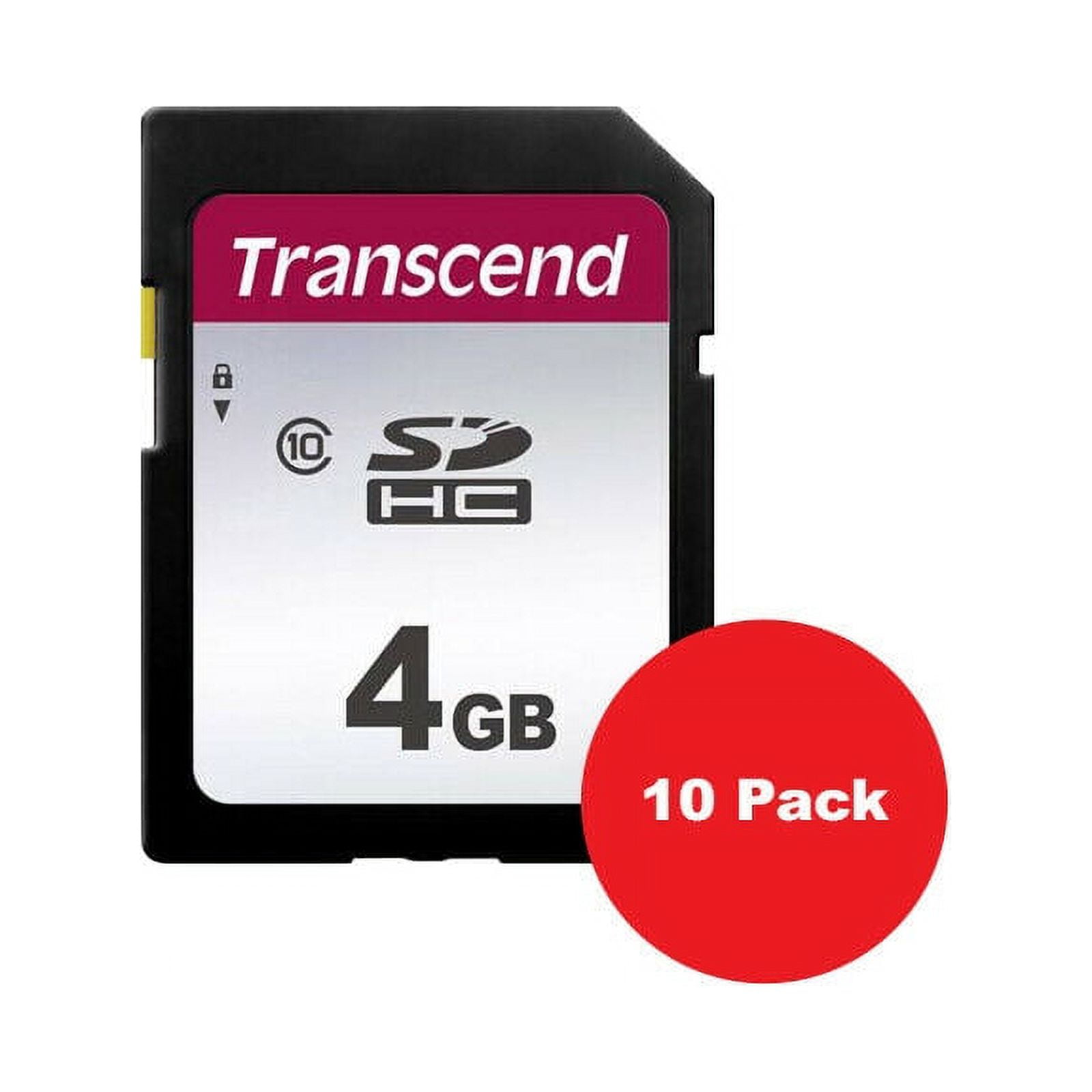 10 Pack Transcend Secure Digital 4GB SD SDHC Class 10 Memory Card