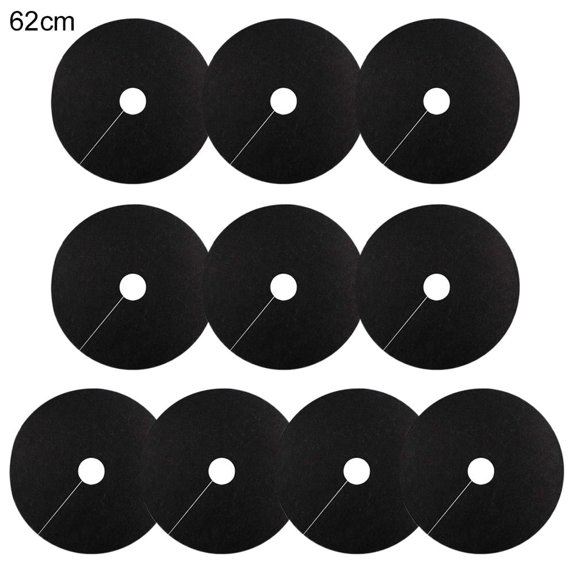 10 Pack Tree Mulch Rings, Non-Woven Fabric Weed Barrier for Plants, 12.6" or 25.2" Diameter, Prevent Weeds Around Trees