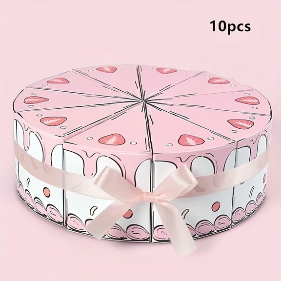 10 Pack Triangular Gift Boxes for Party Favors, Unique Candy Boxes for Birthday Wedding Baby Shower Decorations, Eco-Friendly Small Gift Containers with Easy Assembly