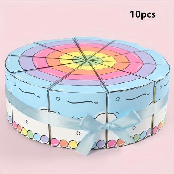 10 Pack Triangular Gift Boxes for Party Favors, Unique Candy Boxes for Birthday Wedding Baby Shower Decorations, Eco-Friendly Small Gift Containers with Easy Assembly
