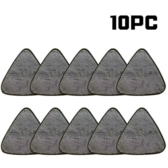 10-Pack Triangular Mop Refill Heads,Reusable Microfiber Pads for Wet and Dry Floor Cleaning