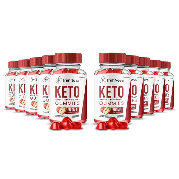 (10 Pack) TrimNova Keto ACV Gummies, Trim Nova Keto + ACV Gummies, Official Supplement for Men and Women