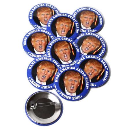 10 Pack - Trump 2016 Make America Great Again Pinback Buttons - 2.25 Inch