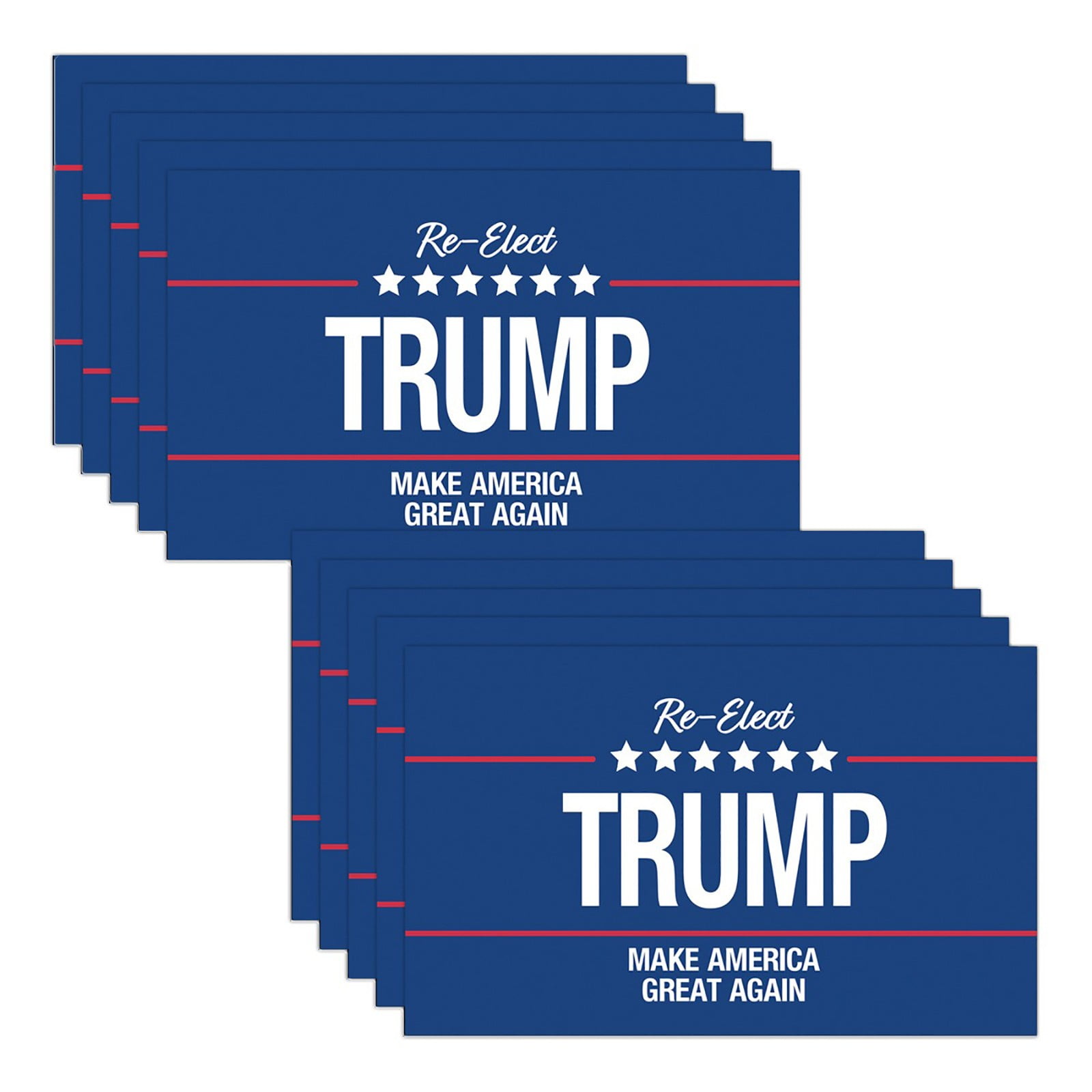 10 Pack Trump 2024 Sticker, 10 inches x4 inches Big Trump Letters Car