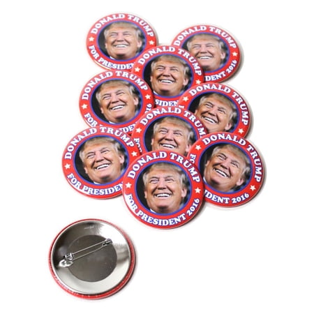 10 Pack - Trump For President 2016 Pinback Buttons - 2.25 Inch