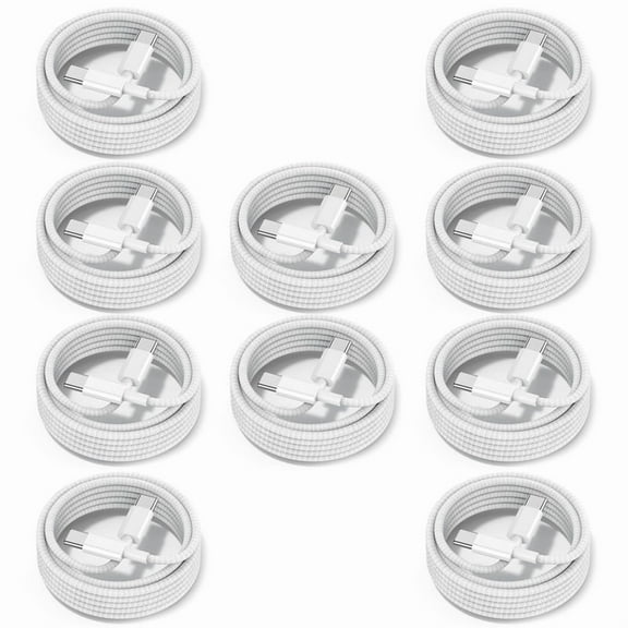 10 Pack USB C to USB C Cable Charger for Apple iPhone, Certified 60W 3ft USB Type C Fast Charging Cable Cord for iPhone 15 Pro Max / 15 Pro / 15 Plus, Samsung Galaxy S24 S23 iPad Pro Air Mini, Braided