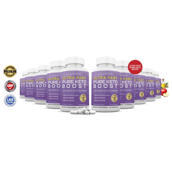 (10 Pack) Ultra Fast Pure Keto ACV Pills 1275mg Alternative to Gummies Dietary Supplement 600 Capsules