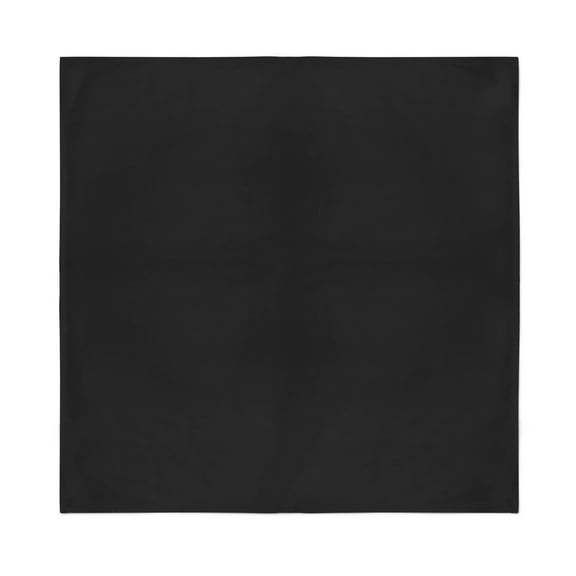10 Pack Unisex Solid Polyester Plain Bandanas - Bulk Wholesale (Black)