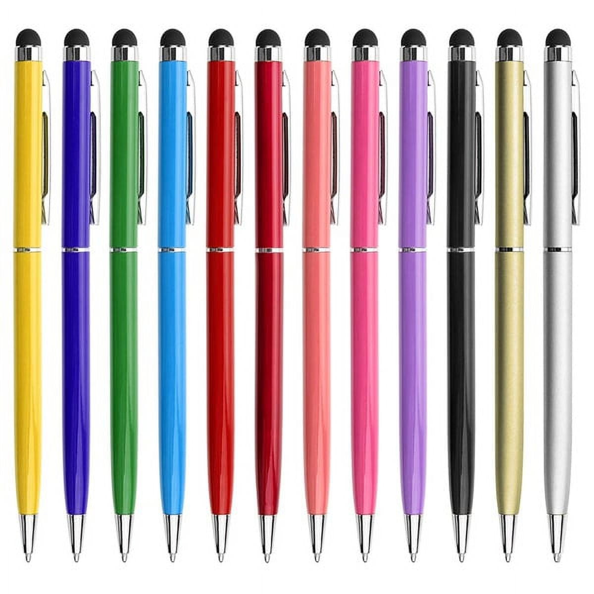 10 Pack Universal Slim Rubber Tip Stylus Pen for Touch Screens, iPad