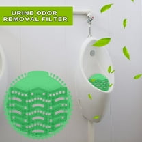 10-Pack Urinal Screen Deodorizer- Long-Lasting Anti-Splash Urinal Cakes for Mens Bathroom Urine Catcher for Toilet Bulk Hotel Toiletries for Urinals, Restaurants, Offices （Green）
