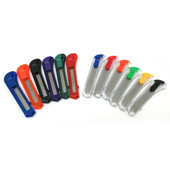 10 Pack Utility Knife Retractable Cutter Set Razor Blade Box Snap Off Lock Tool