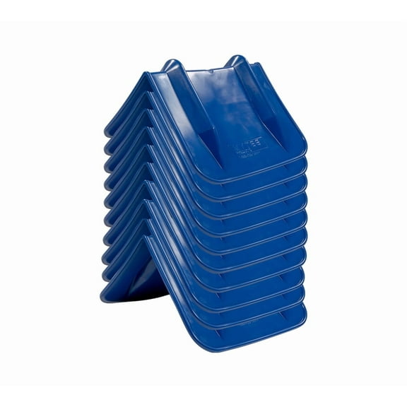 (10 Pack) V Edge Protectors Flatbed, 8" x 12", Blue | Vee Shaped Plastics Corner Protectors for Cargo Loads | Tie Down Strap Guard for Winch, Ratchet Straps on Flatbed Truck Trailers