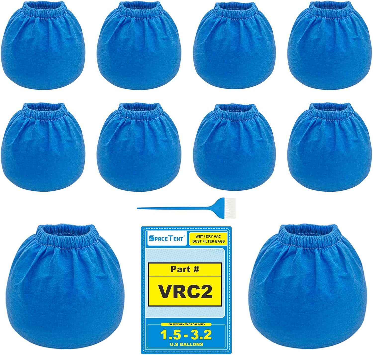 10 Pack VRC2 Shop Vac Filter for Armor All 2.5 Gallon and Vacmaster 1.5